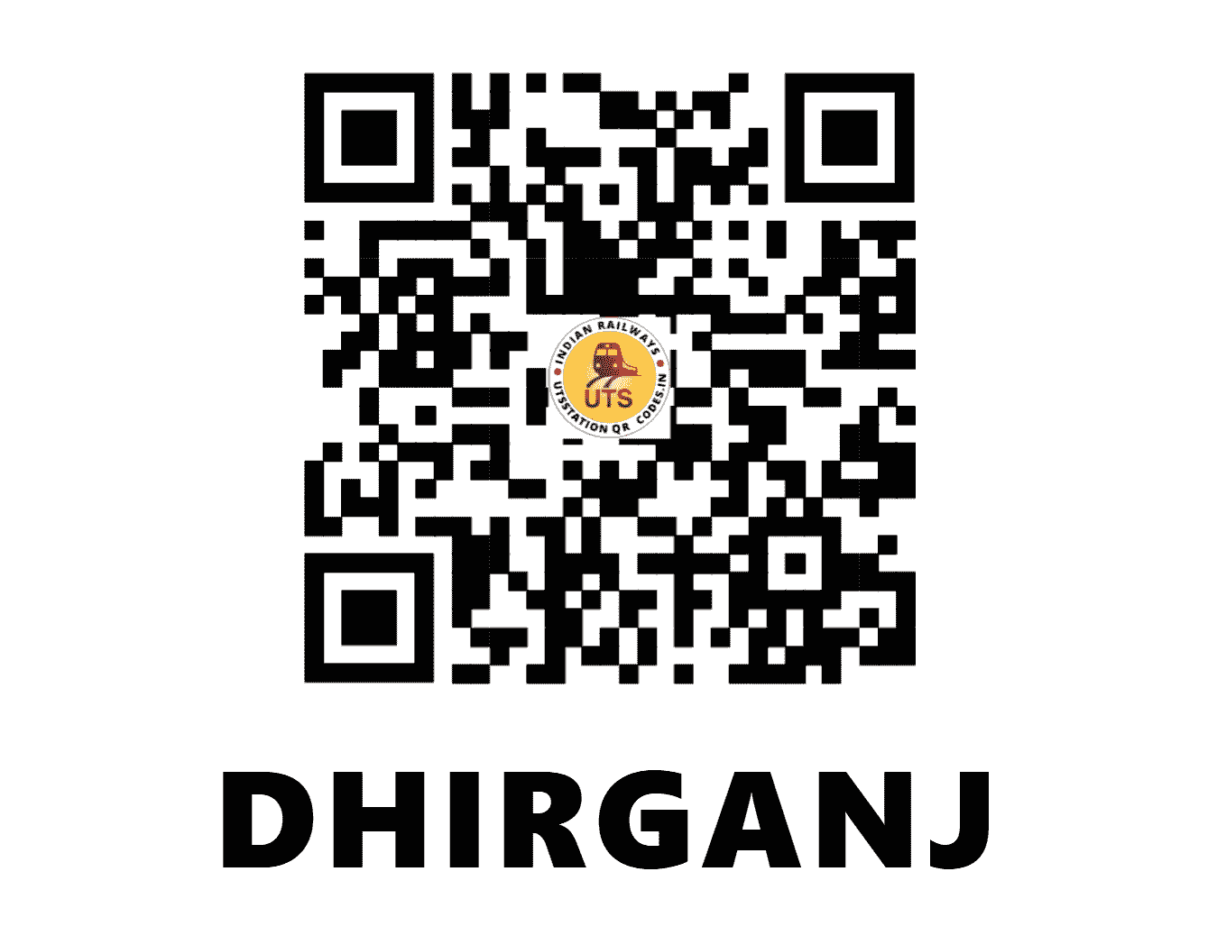 UTS QR Code for DHIRGANJ - DHRJ (NR - UTTAR PRADESH)